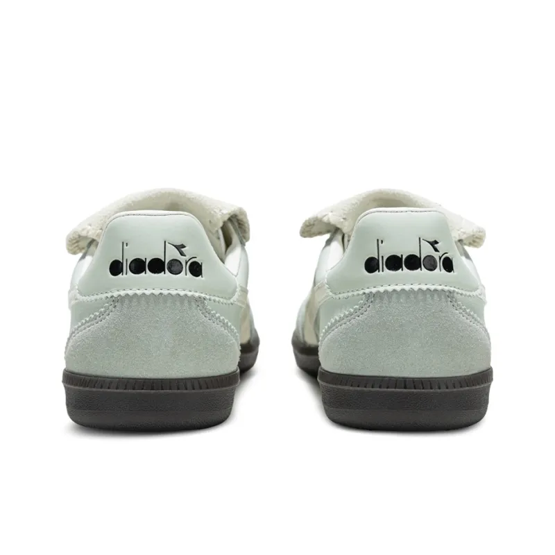 Diadora Cushioning Low Top Skateboard Shoes Women's White Green-2