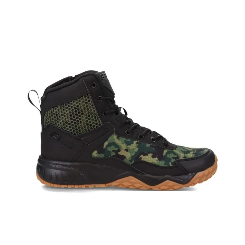 FILA Chastizer Abrasion Resistant Slip Resistant Short Outdoor Boots Men's Black Green-1
