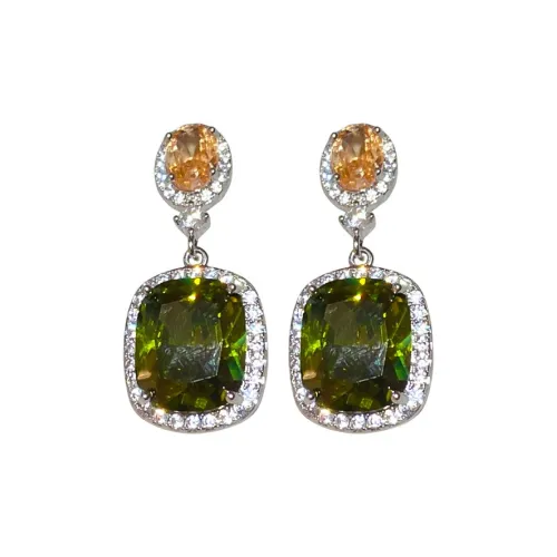Drejew Copper Zircon Earrings Women's