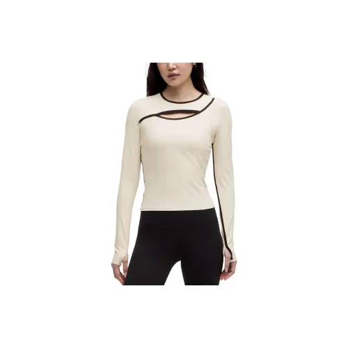 Lululemon Nulu™ T Shirt Women's Light Ivory/black