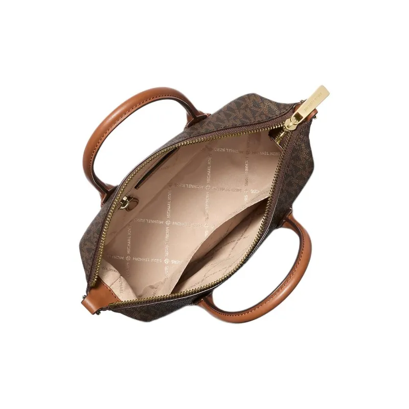 MICHAEL KORS Coated Canvas Handbag Trumpets Women's Brown-2