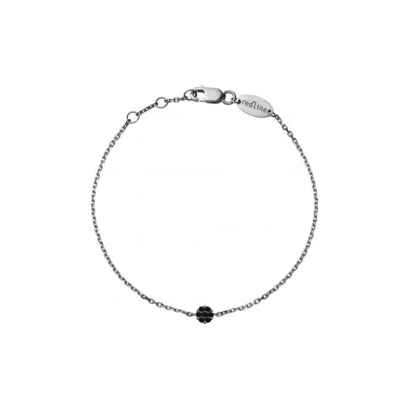 Redline Black Diamond Bracelets Men's Silver Black-0