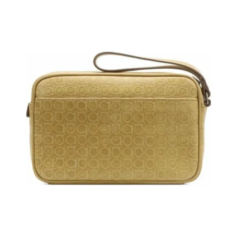 FERRAGAMO Genuine Leather Clutch Regular Women's Yellow-2