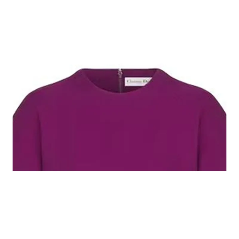 DIOR Short-Sleeved Dresses Women's Purple-2