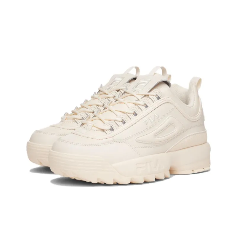 FILA Disruptor 2 Cushioned Slip-Resistant Low-Top Casual Shoes Women's Ecru-1