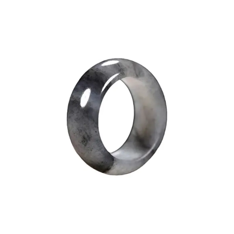 Zhen Yu Zhen Pin Hetian Jade Rings Blue And White Unisex-0