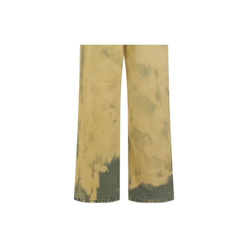 DRIES VAN NOTEN Dyed Vintage Effect Wide Leg Jeans-3