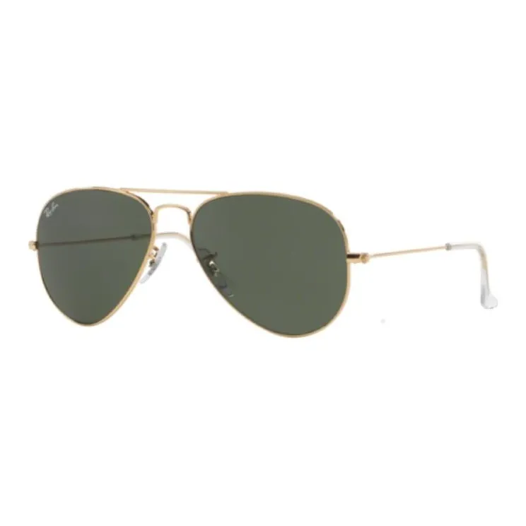 RayBan Metal Aviator Sunglasses Unisex Green-0