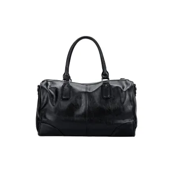 GEERDUN PU Travel Bag Unisex Black