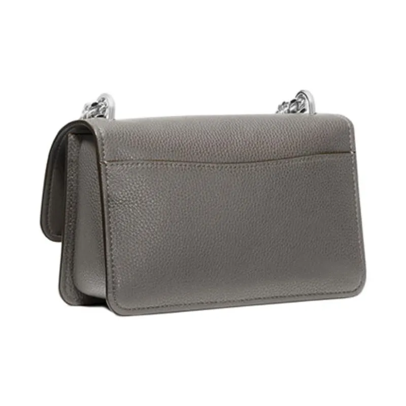MICHAEL KORS Litchi Grain Leather Crossbody Bag Shoulder Bag Large Size Women's Slate Gray-1