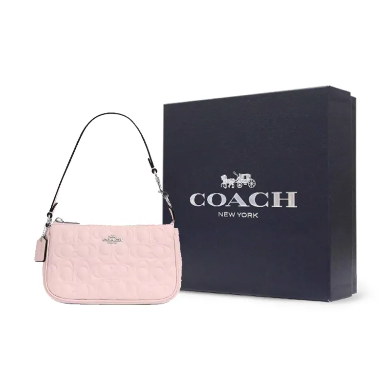 COACH Nolita Smooth Leather Shoulder Bag Trumpets Women's Blush Color-3