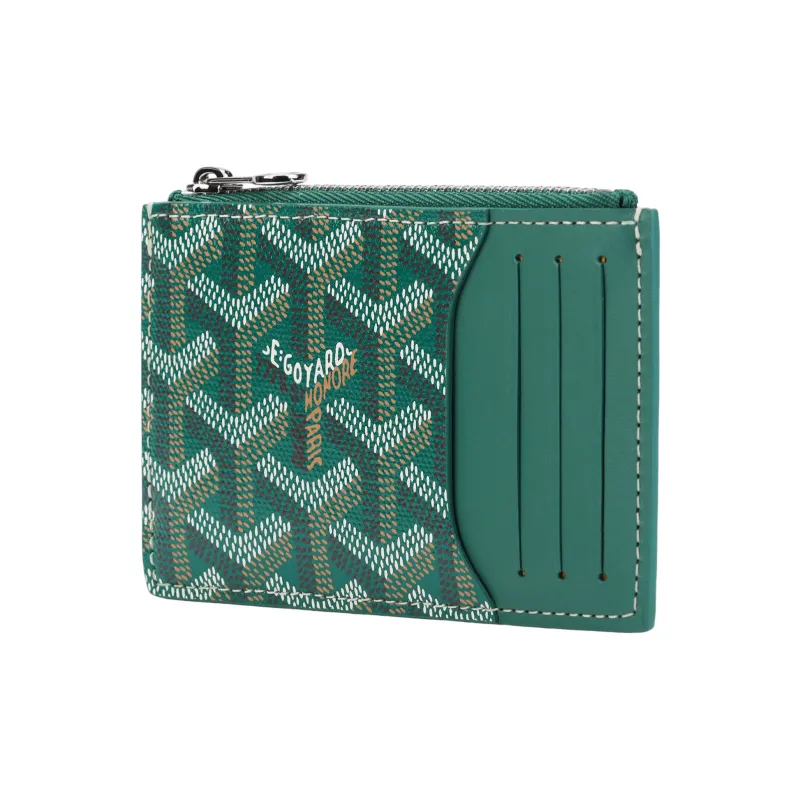 GOYARD Canvas Card Holder Unisex Green-2