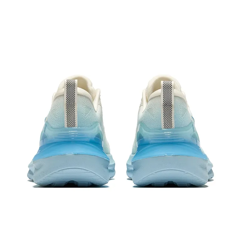 Erke Cushioning Rebound Lightweight Breathable Low-Top Running Shoes Men's Microcrystal White Lake Blue-3
