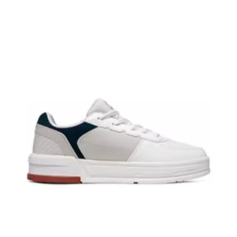 361° Coverage Cushioning Wear Resistant Lightweight Low Top Skateboard Shoes Men's White Blue-2