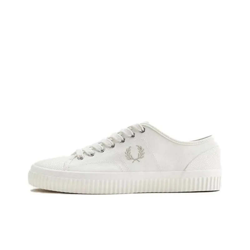 FRED PERRY Hughes Slip-Resistant Cushioning Low-Top Skateboard Shoes Men's Beige-0