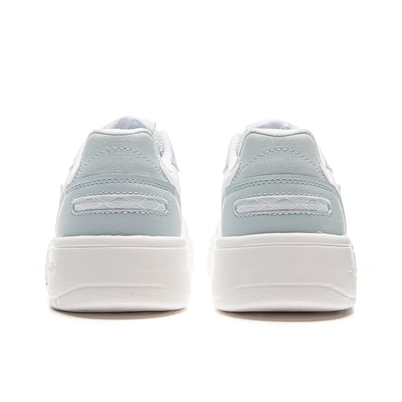 LiNing Yuanbao Pure Anti Slip And Wear Resistant Lightweight Low Top Skateboard Shoes Women's White Blue-4