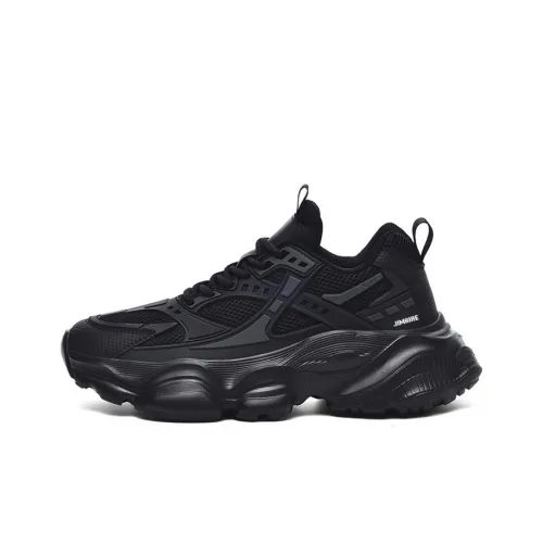 King Jinmai Cushioned Slip Resistant Low Top Chunky Sneakers Men's Black