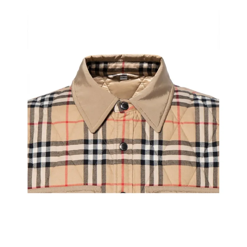 Burberry Puffer Jackets Unisex Brown-5