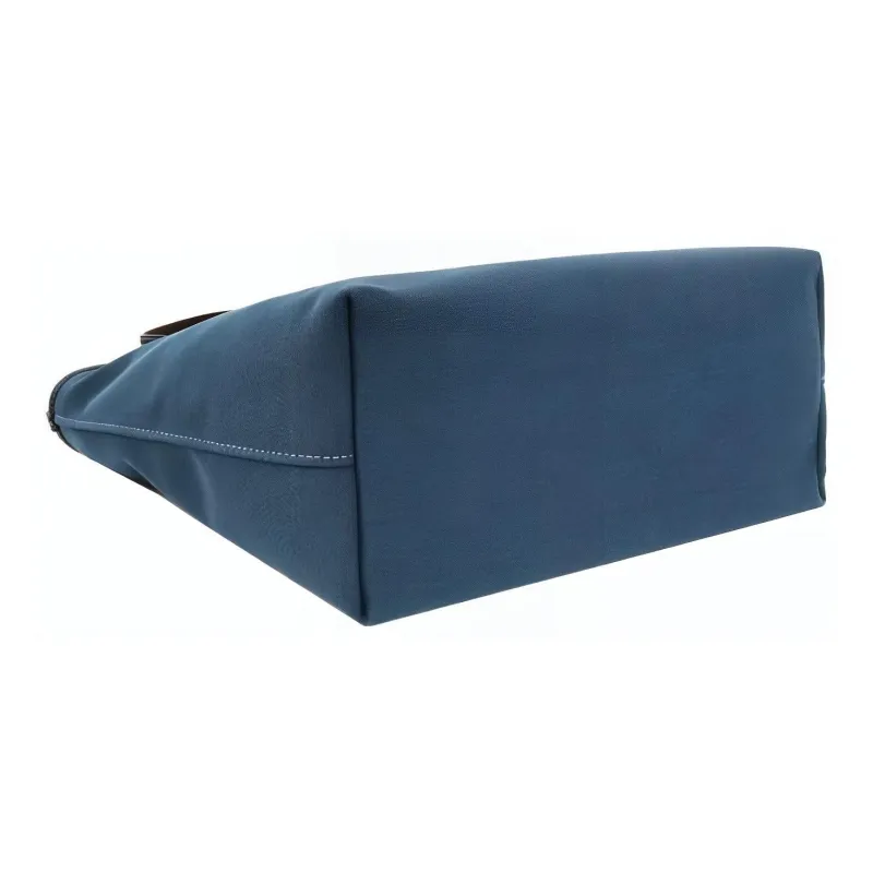 COACH Zip Top Tote Canvas Tote Bag, Shoulder Bag Large Size Women's Navy Blue-2