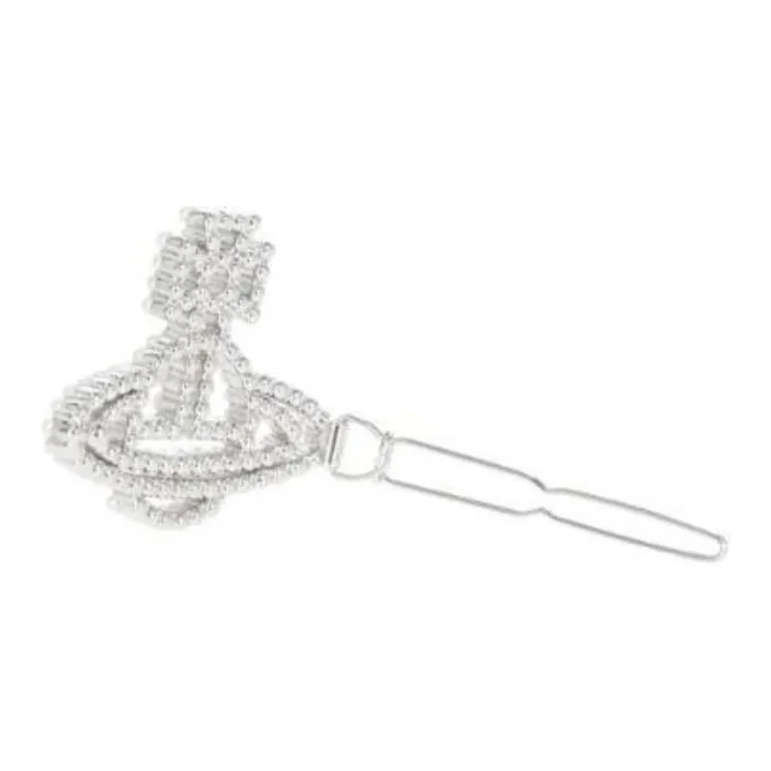Vivienne Westwood Logo Shaped Embellished Brooch-2