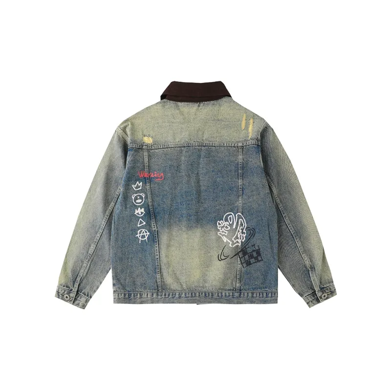 LAMLICKA Denim Jacket Unisex Gray-1