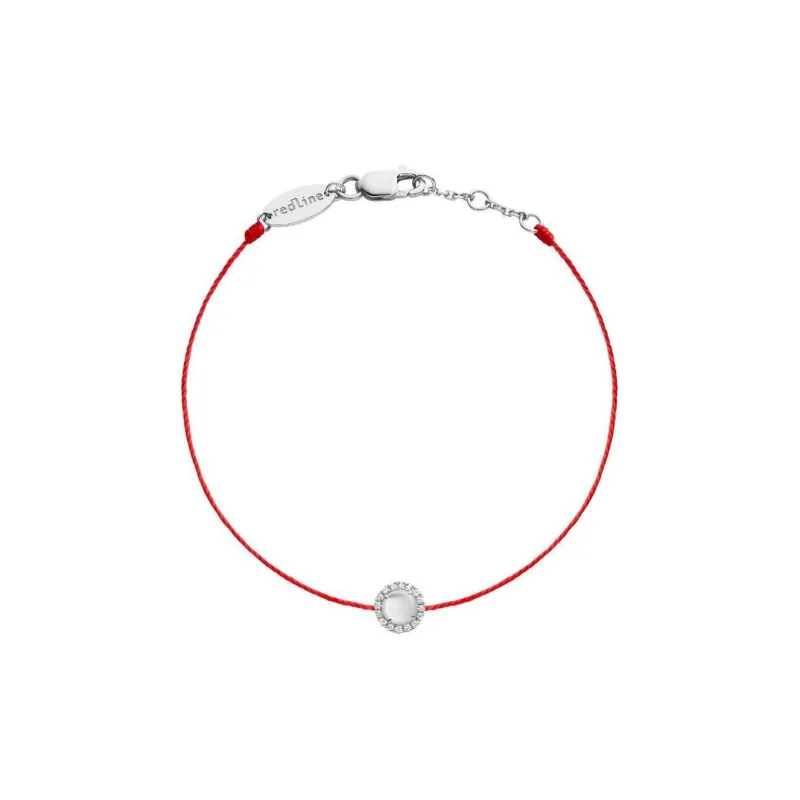 Redline Diamond White Gold Mother Of Pearl Bracelets Women's Red-0