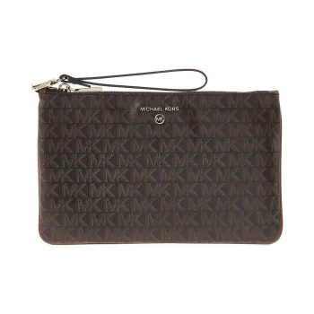 MICHAEL KORS Calfskin Clutch Women's Chocolate Brown