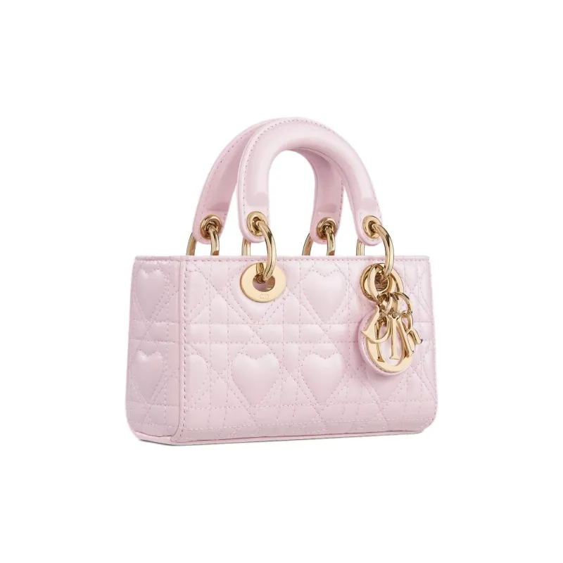 DIOR Lady D Joy Lambskin Lady Dior Bag, Shoulder Bag, Crossbody Bag, Handbag Extra Mini Women's Light Pink-3