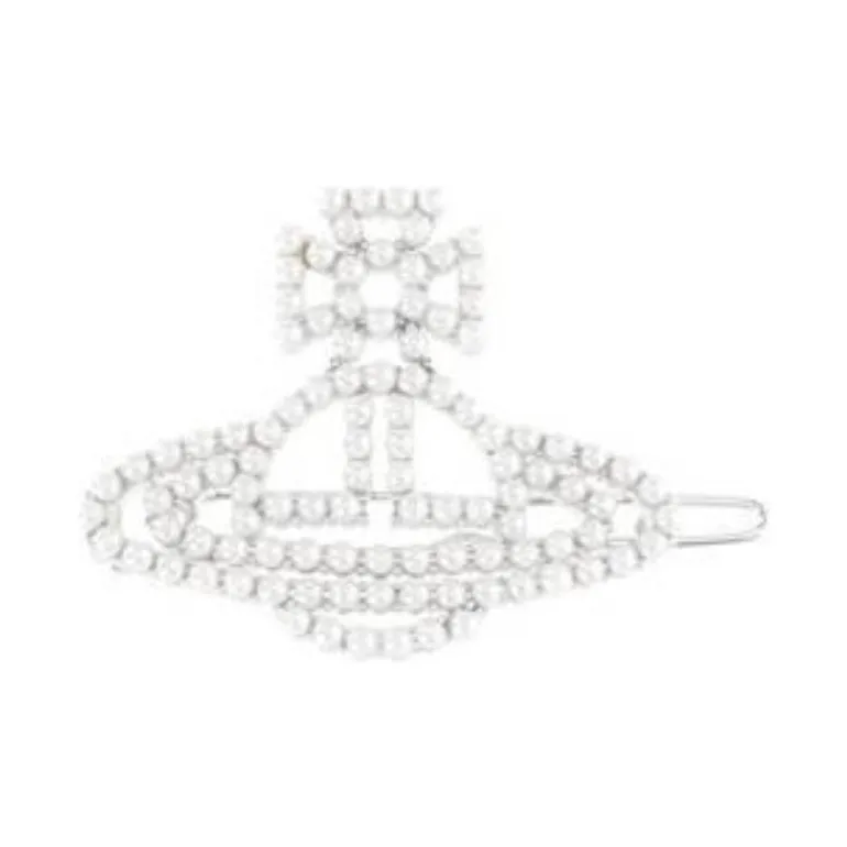 Vivienne Westwood Logo Shaped Embellished Brooch-0