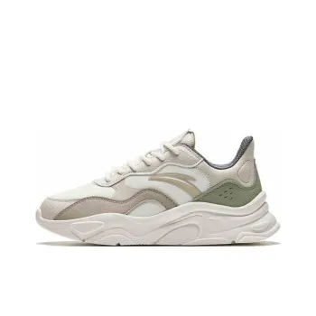 Anta Little Millennium Cushioning Anti Slip And Wear Resistant Low Top Casual Shoes Women's Beige Gray Green