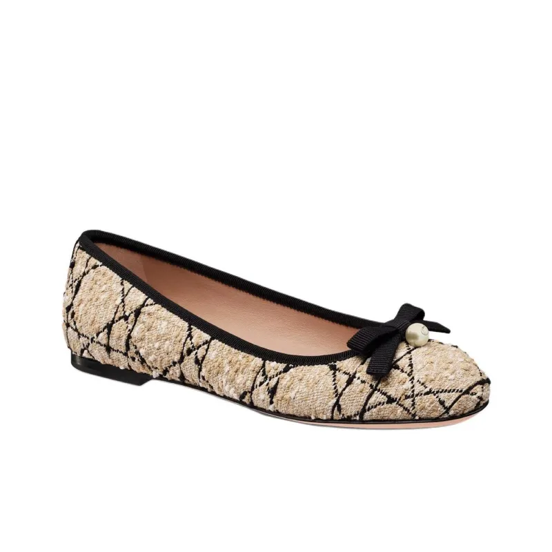 DIOR Tribales Casual Single Shoes Women's Beige-2