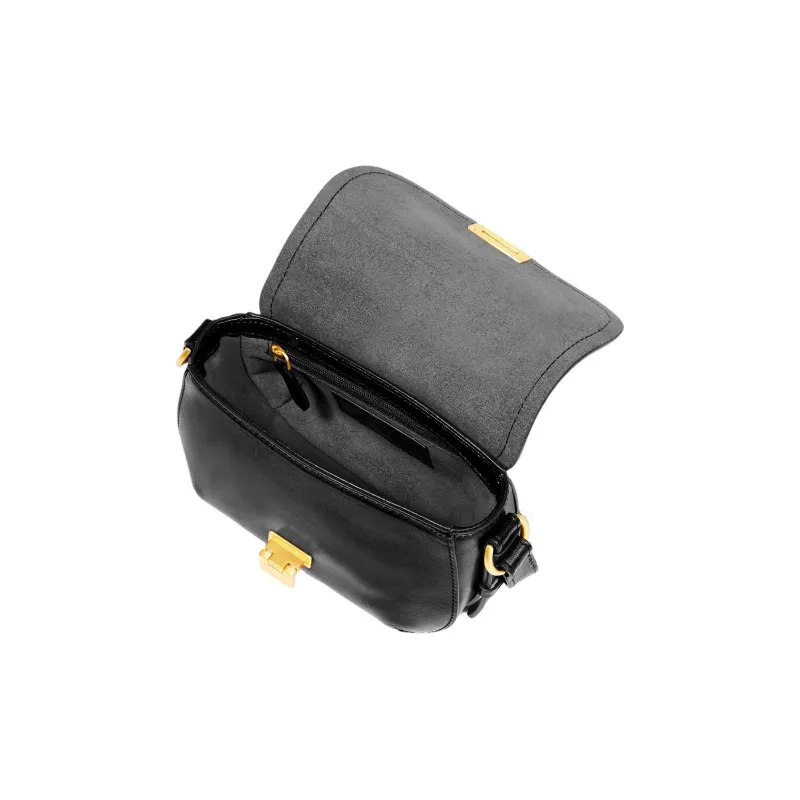 THE BRIDGE Leather Shoulder Bag Crossbody Bag Women's Black-3