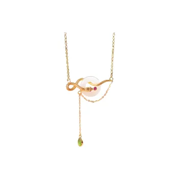 Jade Charm Yao Hetian Jade Necklaces White Jade/Pale Greenish White Jade Women's