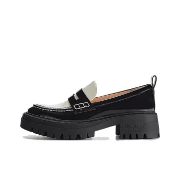 Le Saunda Loafers Women's Black+Ecru