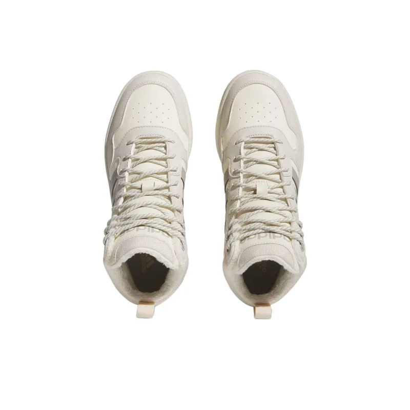 Adidas HOOPS 3.0 Anti Slip Wear Resistant Mid Top Skateboard Shoes Women's White-3