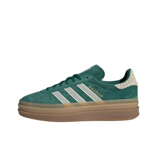 Adidas Originals GAZELLE BOLD Anti Slip Wear Resistant Low Top Skateboard Shoes Women's Green
