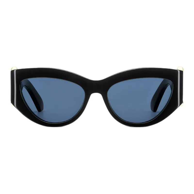 DIOR Acetate Resin Pearl Irregular Shape Sunglasses Women's Black-2