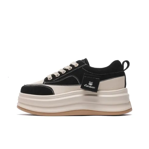 CARDANRO Anti Slip Wear Resistant Breathable Height Increasing Low Top Skateboard Shoes Women's