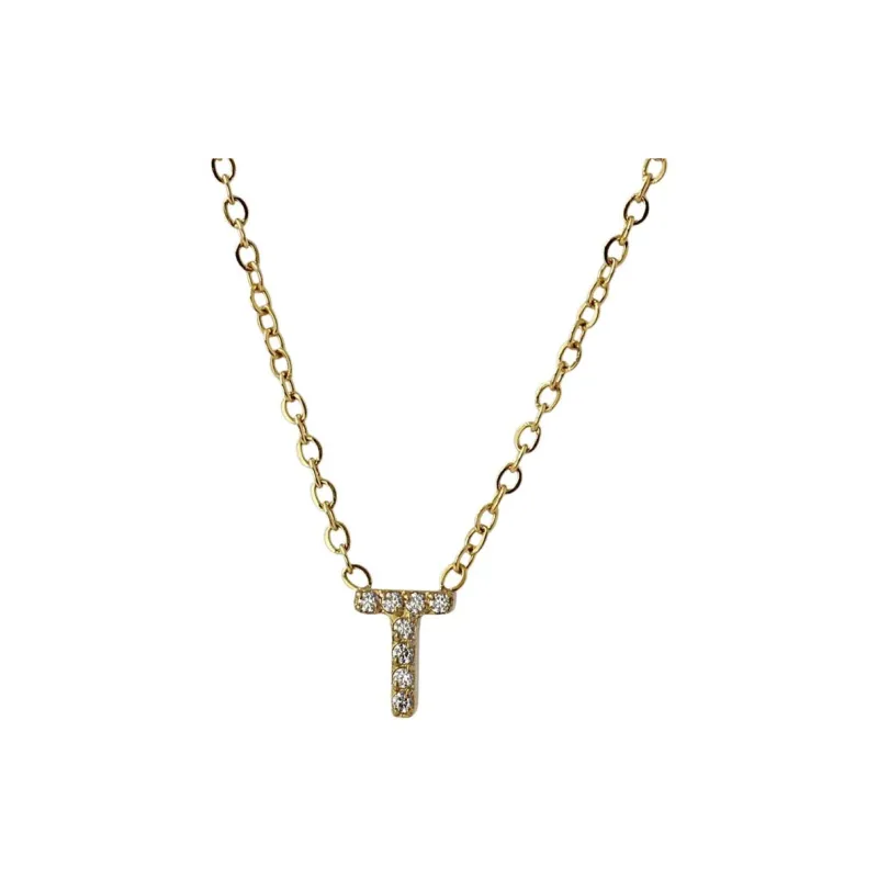 ANARTXY Zircon Surgical Steel Stainless Steel Gold Silver Necklaces Women's Gold/Silver-19