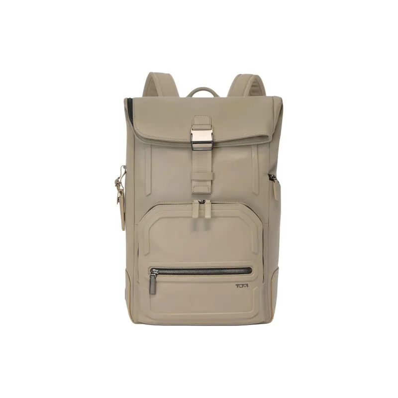 TUMI Leather Backpack Men's Lime Gray-0