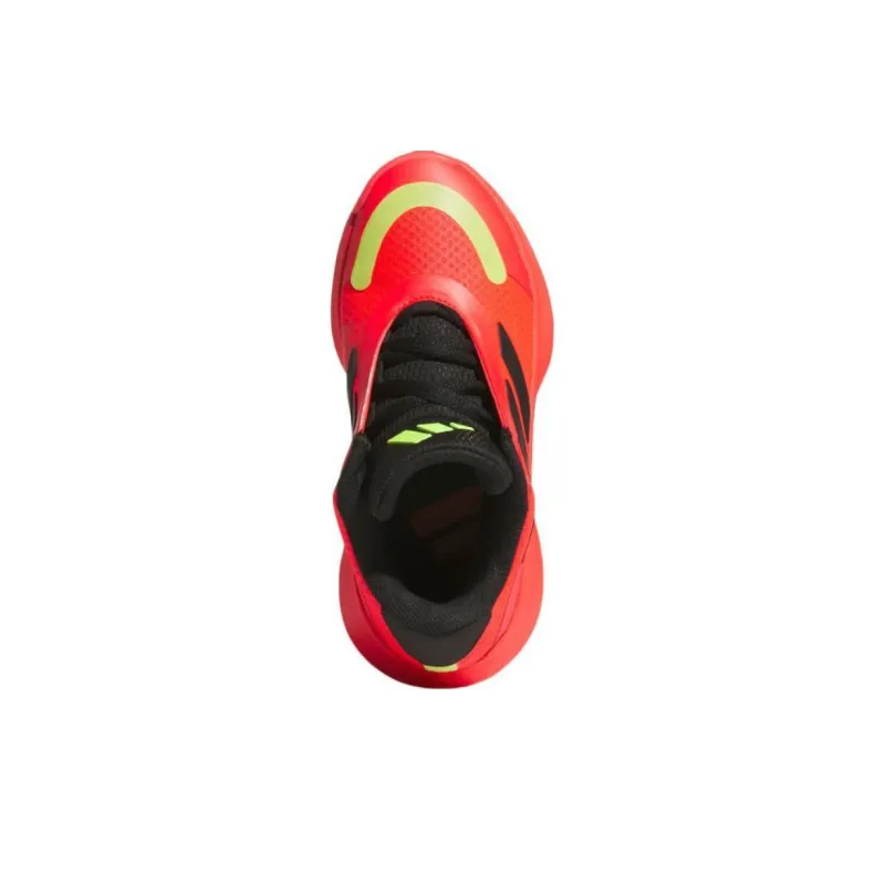 Adidas BASKETBALL Anti Slip Wear Resistant Low Top Children's Basketball Shoes Red Teenagers-4