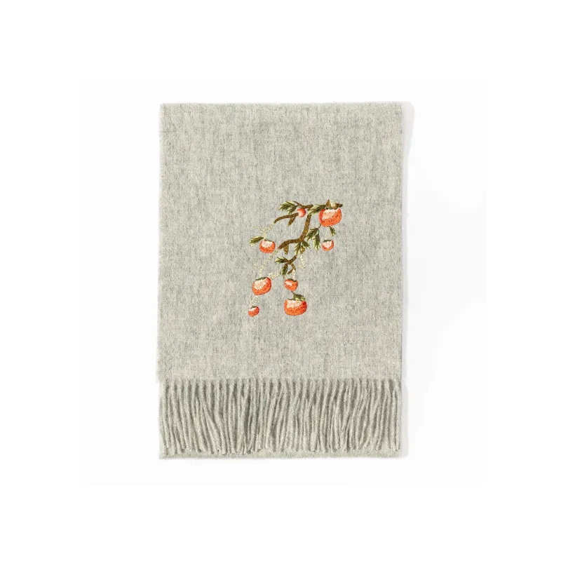 Shanghai Story Sheep Wool Knit Scarves Women's Sandalwood 5 Colors To Choose From-22