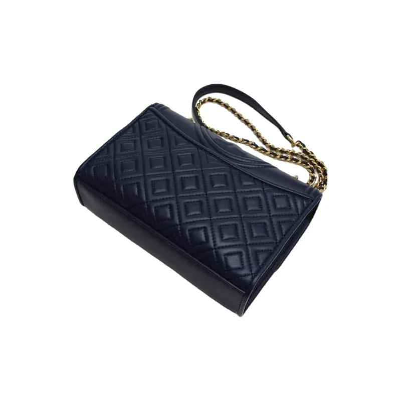 TORY BURCH Fleming Sheepskin Chain Bag Crossbody Bag Shoulder Bag Women's Blue-3