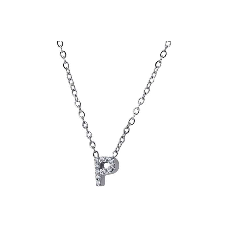 ANARTXY Zircon Surgical Steel Stainless Steel Gold Silver Necklaces Women's Gold/Silver-41