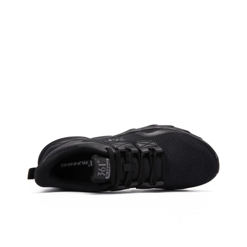 361° Wear Resistant Low Top Running Shoes Men's Black-4