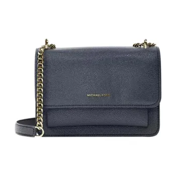MICHAEL KORS Litchi Grain Leather Crossbody Bag, Shoulder Bag Small Size Women's Marine Blue