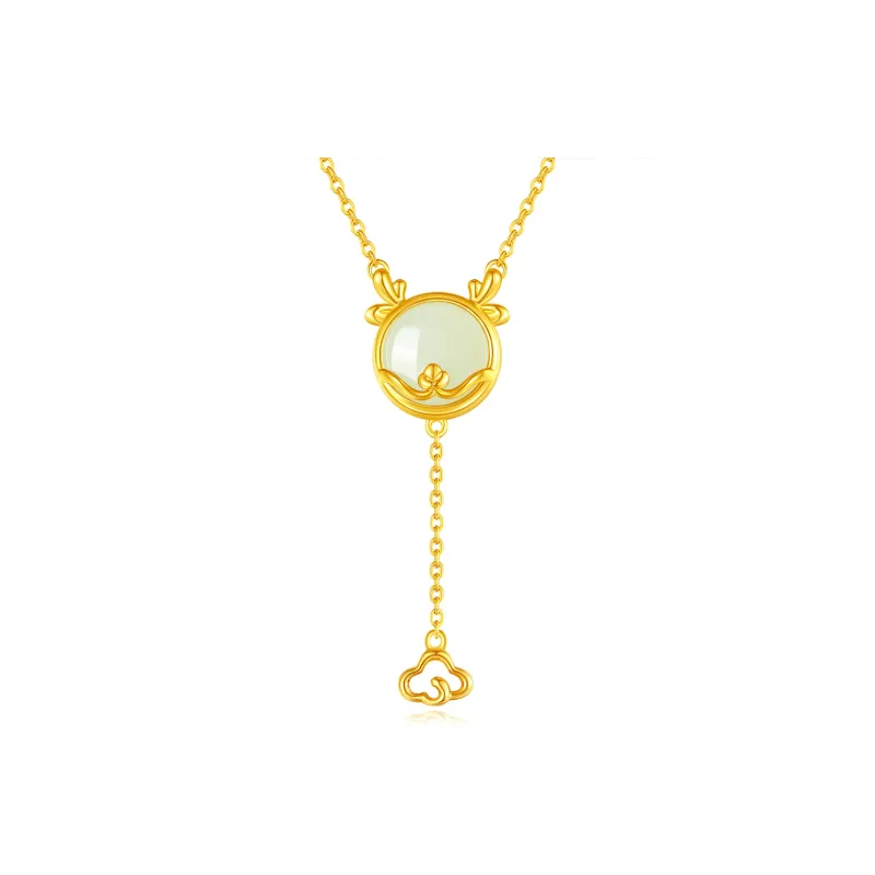 CHINA GOLD Hetian Jade Necklaces White Jade/Pale Greenish White Jade Women's-0
