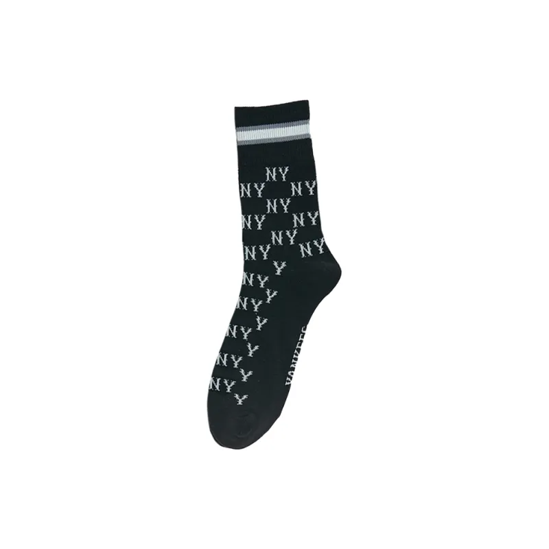 MLB New York Yankees Mid Calf Socks Unisex 1 Pack Black-0
