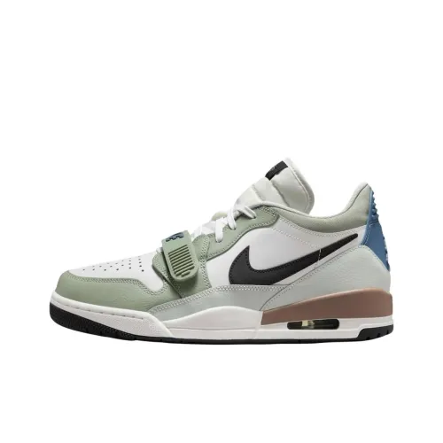 Jordan Legacy 312 Anti Slip Wear Resistant Low Top Vintage Basketball Shoes Men's White Green