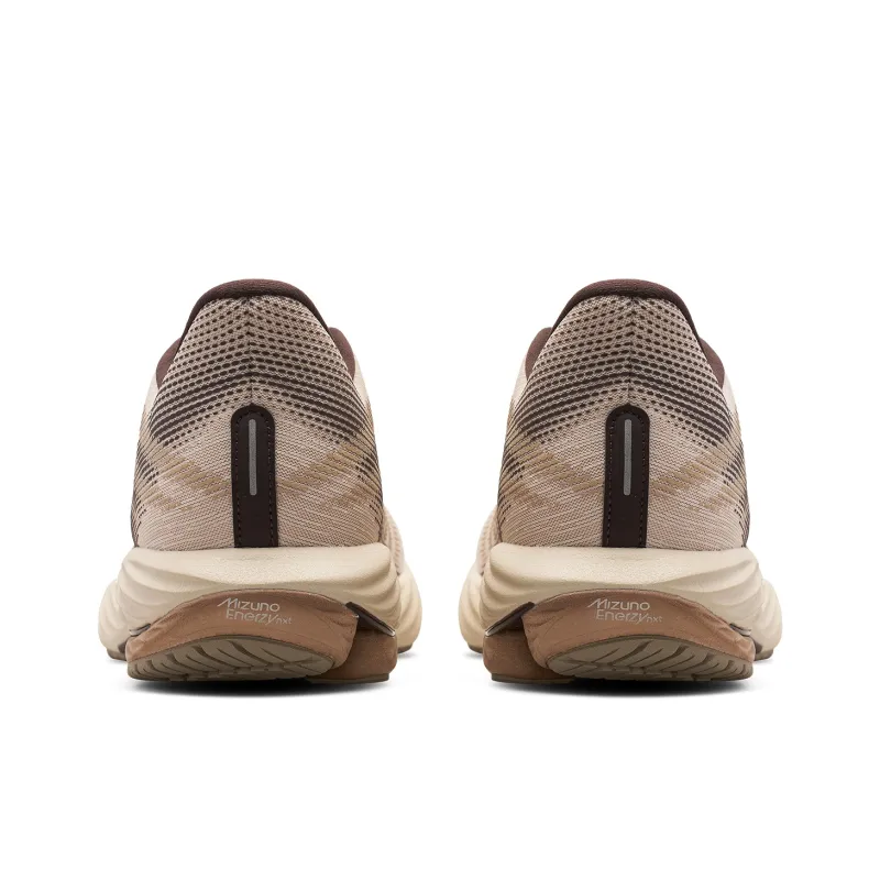 Mizuno Wave Rider 28 Rebound And Wear resistant Low Top Running Shoes Unisex Beige Brown-3